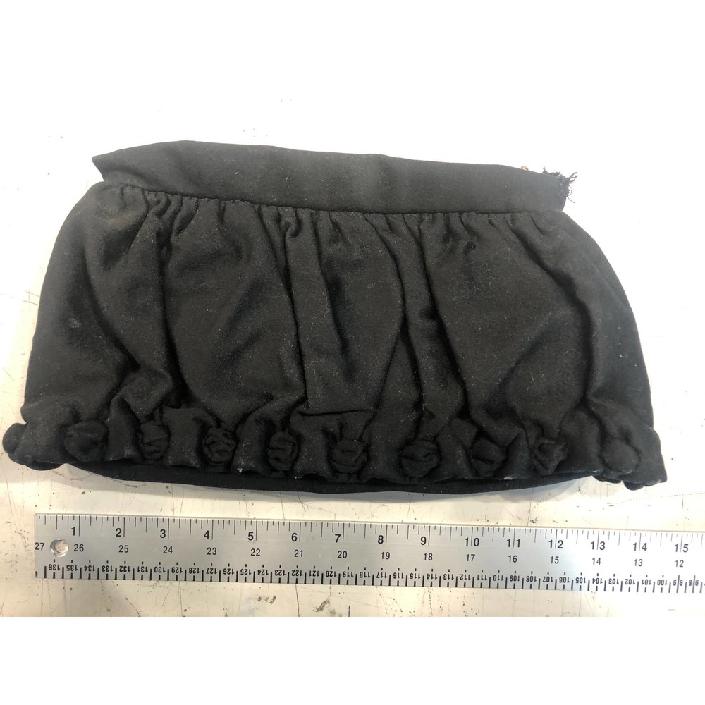 Lewis Black Wool Clutch with original mirror